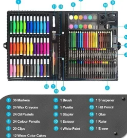 145/150 -Piece Art Drawing Set Kit