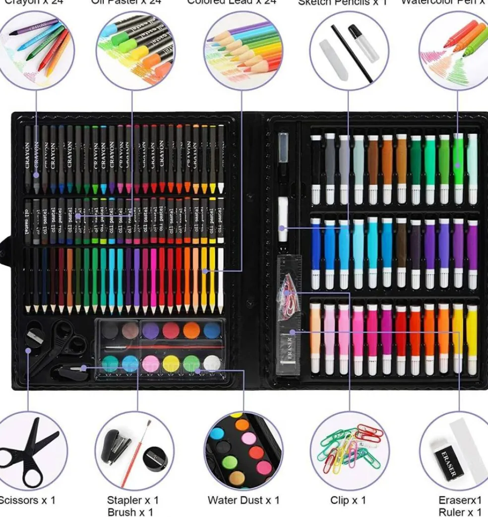 145/150 -Piece Art Drawing Set Kit
