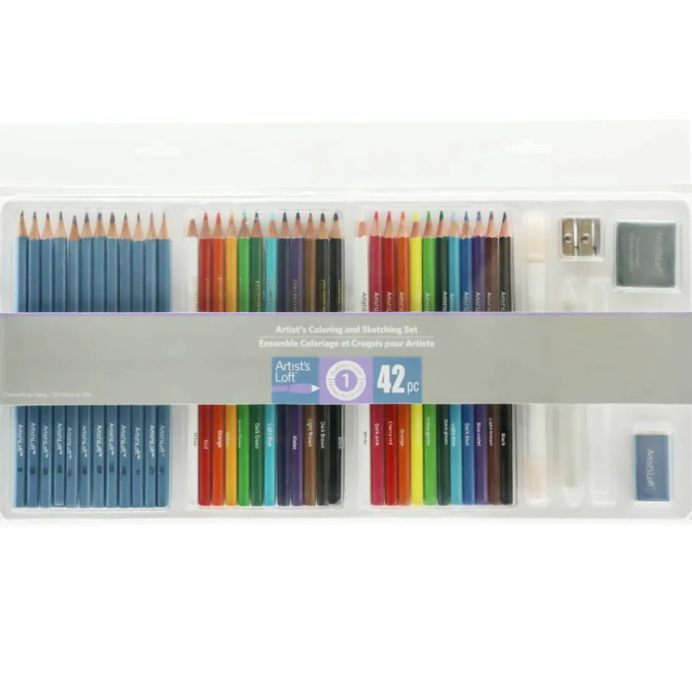 42 Piece Artist's Coloring & Sketching Set by Artist's Loft™