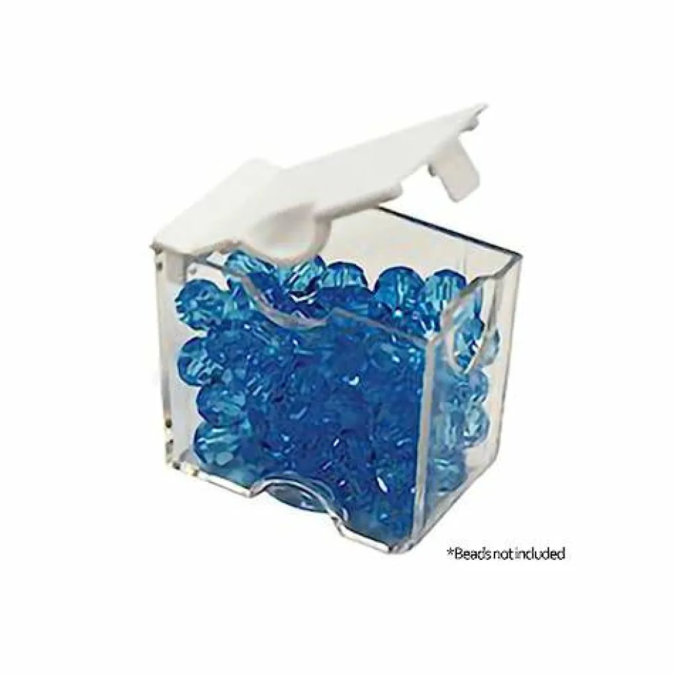 5 Piece Bead Clear Organizing Storage Containers for Small Beads, Crystals, Fasteners, and More, Medium