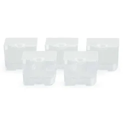 5 Piece Bead Clear Organizing Storage Containers for Small Beads, Crystals, Fasteners, and More, Medium