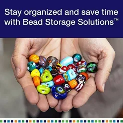 5 Piece Bead Clear Organizing Storage Containers for Small Beads, Crystals, Fasteners, and More, Medium