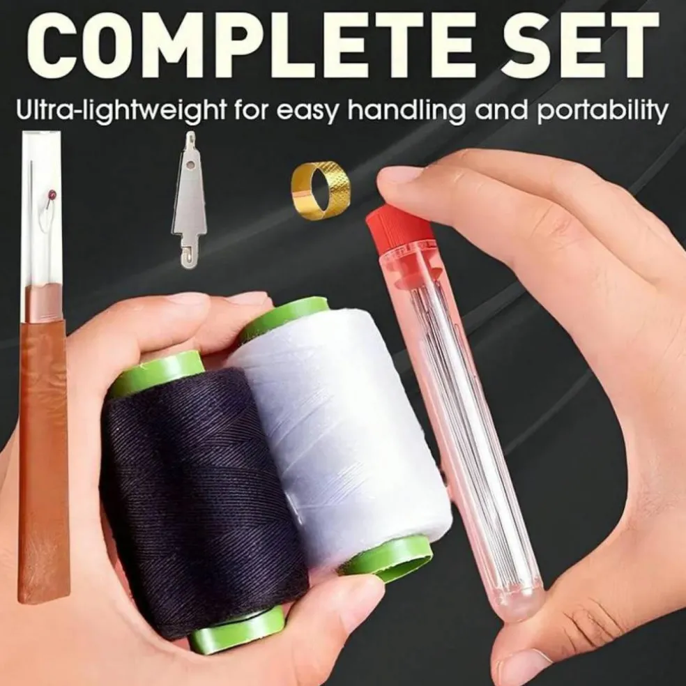 36‑Piece Big Eye Steel Needle Set – Long Thin Sewing & Quilting Needles for DIY Embroidery, Mending & Craft Projects