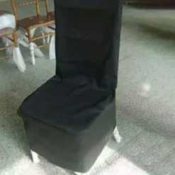 10 Piece Black Dust Cover Set for Chiavari Chairs Protective Polyester Chair Storage Sleeve