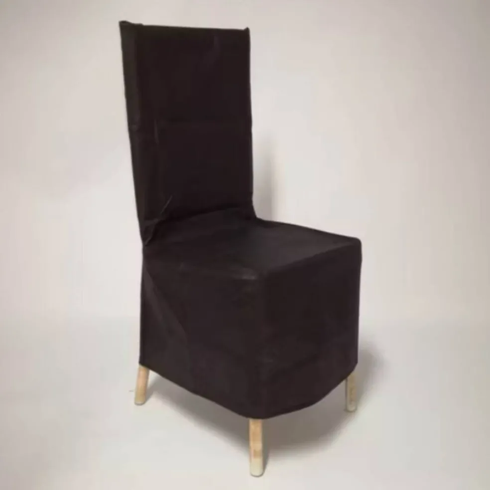 10 Piece Black Dust Cover Set for Chiavari Chairs Protective Polyester Chair Storage Sleeve