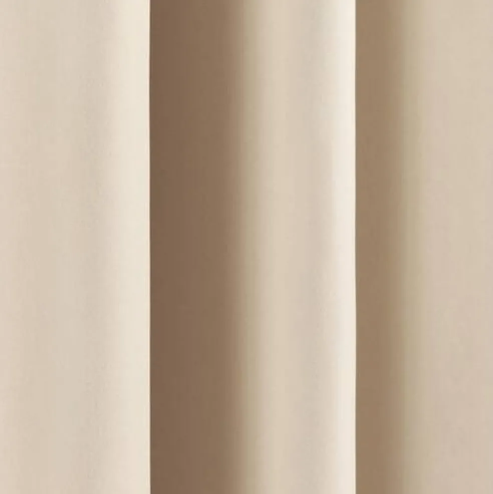 2-Piece Blackout Curtains with Tiebacks and Rod Pocket Design Thermal Insulated and Machine Washable