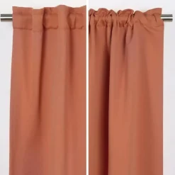 2-Piece Blackout Curtains with Tiebacks and Rod Pocket Design Thermal Insulated and Machine Washable
