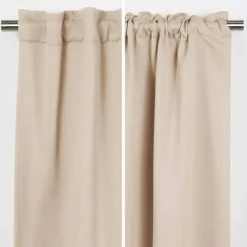 2-Piece Blackout Curtains with Tiebacks and Rod Pocket Design Thermal Insulated and Machine Washable