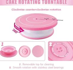 255-Piece Cake Decorating Kit – Turntable, Icing Tips, Cookie Cutters, Smoothers & Accessories