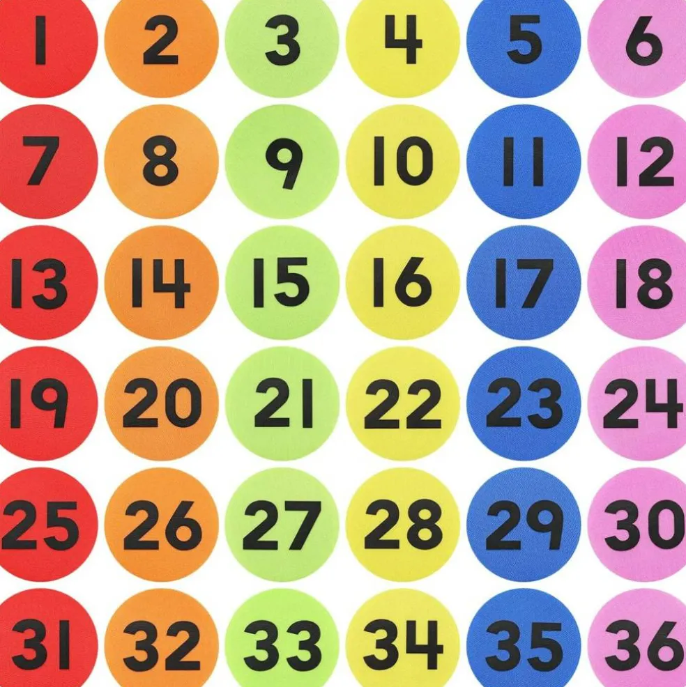 62-Piece Carpet Spot Markers Set – Non-Slip Classroom Floor Dots with Numbers (1–36) & Alphabet (A–Z) for Seating, Sorting & Learning Activities