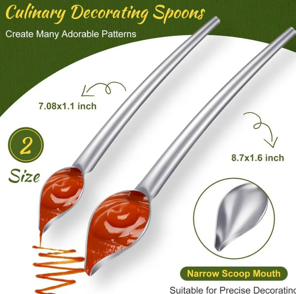 3-Piece Chocolate Dipping & Decorating Tool Set – Forks, Spoons & Chef Art Pencil, Stainless Steel