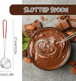 7-Piece Chocolate Dipping Tool Set – Professional Stainless Steel Candy Making Kit – Includes 1 Slotted Decorating Spoon & 6 Fondue Forks – Precision Culinary Dipping Tools for Truffles, Fruits & Pralines
