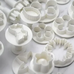 36 Piece Cookie Cutter Set Flower Daisy Butterfly Heart and Leaf Shapes for Cake Decorating