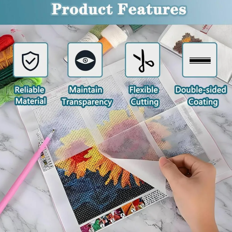 200-Piece Diamond Painting Release Paper – Double-Sided Non-Stick 15×10cm Sheets, Replacement Covers for 5D Diamond Painting Accessories and Tools