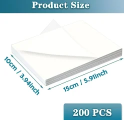 200-Piece Diamond Painting Release Paper – Double-Sided Non-Stick 15×10cm Sheets, Replacement Covers for 5D Diamond Painting Accessories and Tools