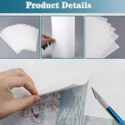 200-Piece Diamond Painting Release Paper – Double-Sided Non-Stick 15×10cm Sheets, Replacement Covers for 5D Diamond Painting Accessories and Tools