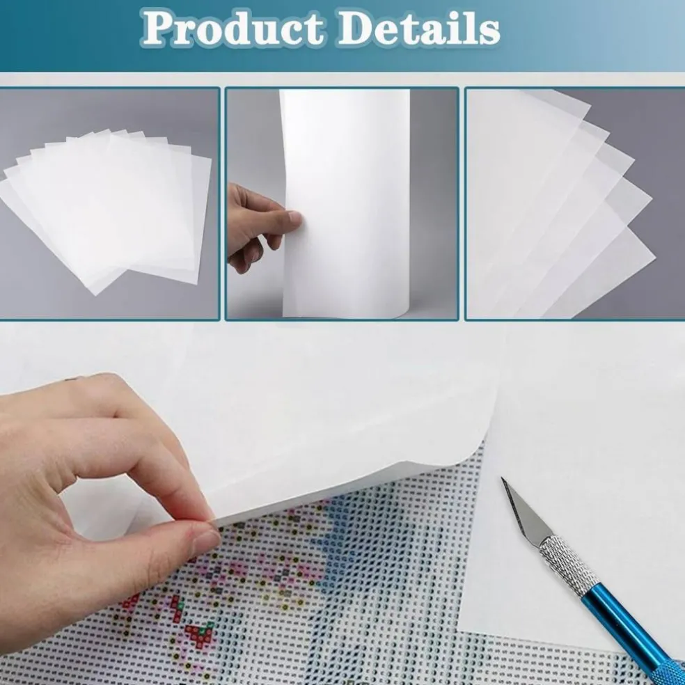 200-Piece Diamond Painting Release Paper – Double-Sided Non-Stick 15×10cm Sheets, Replacement Covers for 5D Diamond Painting Accessories and Tools