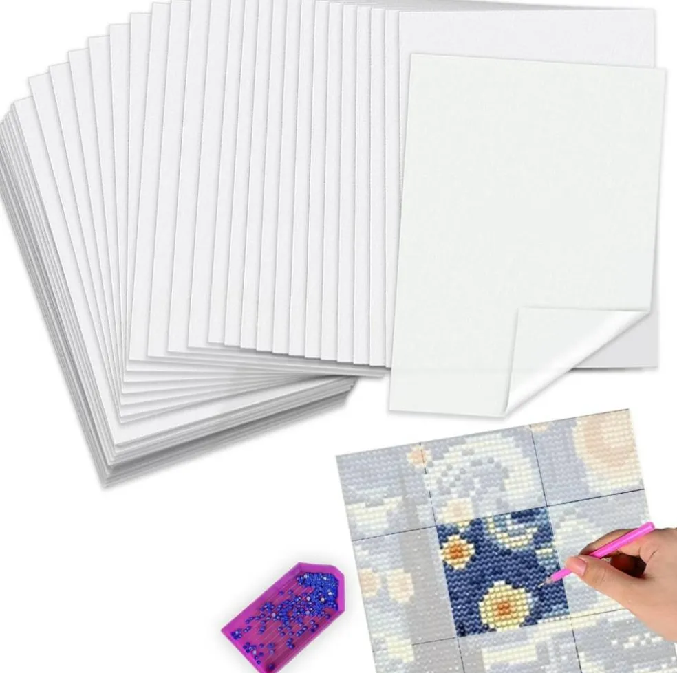 200-Piece Diamond Painting Release Paper – Double-Sided Non-Stick 15×10cm Sheets, Replacement Covers for 5D Diamond Painting Accessories and Tools