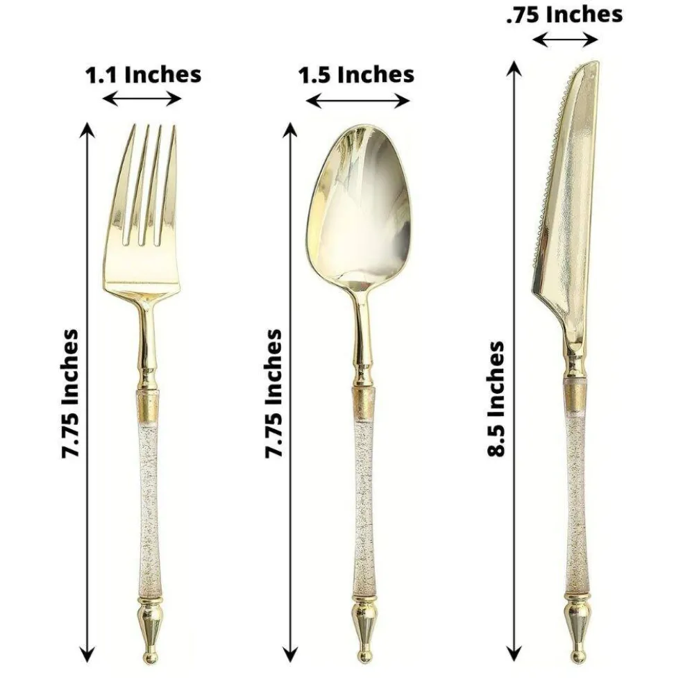 24-Piece Disposable Plastic Cutlery Set
