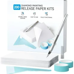 200-Piece Double-Sided Non-Stick Diamond Art Paper 15x10 cm