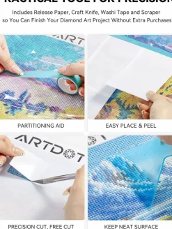 200-Piece Double-Sided Non-Stick Diamond Art Paper 15x10 cm