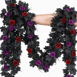 2-Piece Gothic Halloween Rose Garland