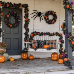 2-Piece Gothic Halloween Rose Garland
