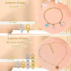 990-Piece Keychain Making Kit – Includes Key Chain Hooks, Lobster Clasps, Key Rings, and Jump Rings for DIY Keychains and Jewelry Making
