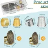 8‑Piece Metal Sewing Thimble Kit – Finger Protectors for Hand Sewing, Quilting & Embroidery