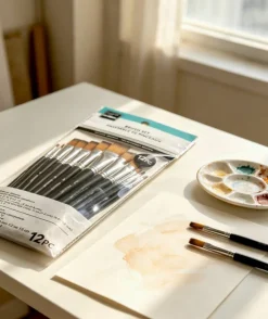 12 Piece Mixed Media Taklon Brushes by Artist's Loft®