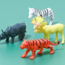 75 Piece Party Pack Mini Wild Jungle Animals - Plastic Mini Educational Jungle Animal Toys - Fun Gift Party