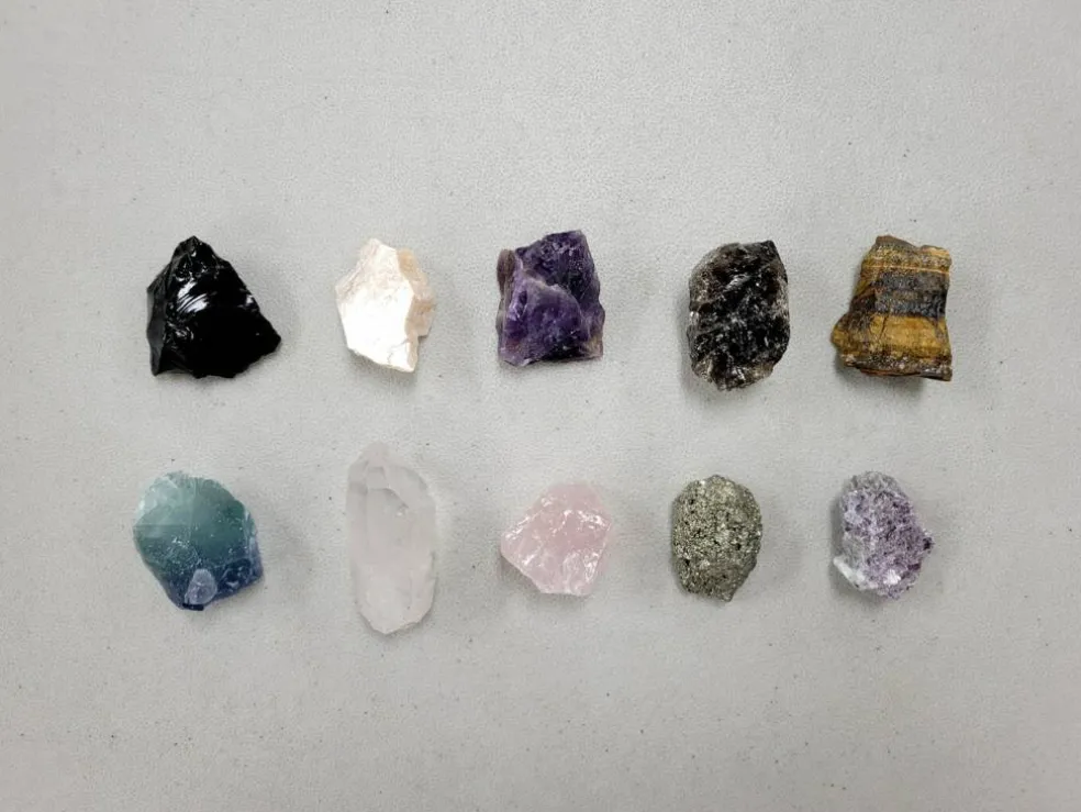 10 Piece Raw Healing Crystals Starter Gift Set