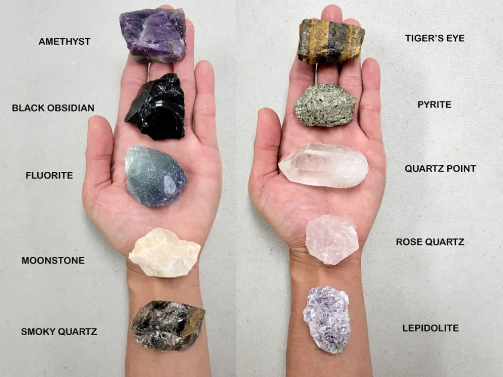 10 Piece Raw Healing Crystals Starter Gift Set