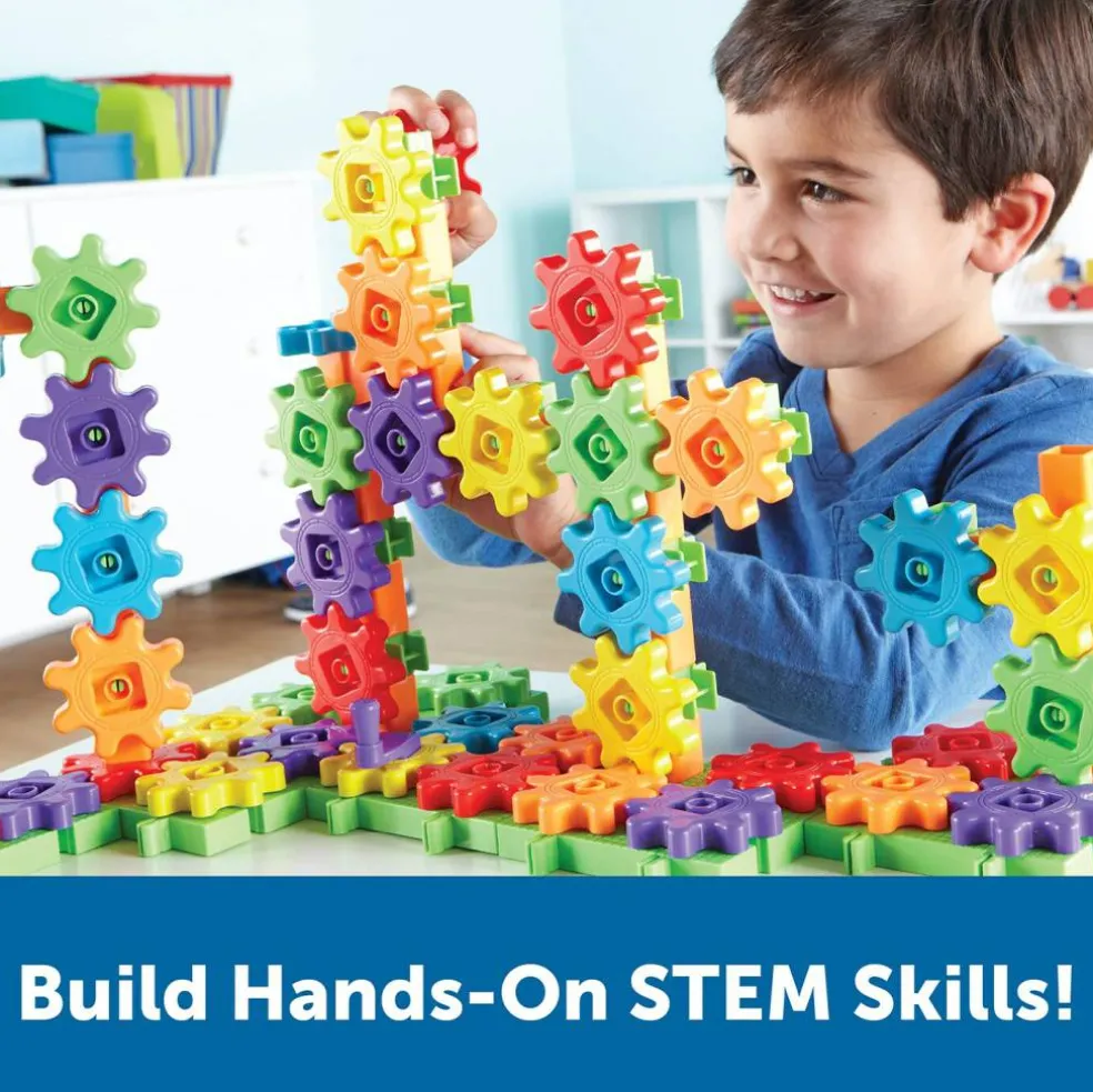 100 Pieces Deluxe Building Set, STEM Construction Toy Set, 100 Pieces, Ages 3+