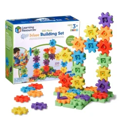100 Pieces Deluxe Building Set, STEM Construction Toy Set, 100 Pieces, Ages 3+