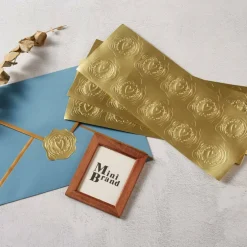 300 Pieces Embossed Gold Foil Stickers Gold Stickers