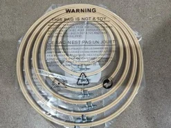 6 Pieces Embroidery Hoop Set Circle Cross Stitch Hoop Ring 4 inch to 10 inch for Embroidery and Cross Stitch