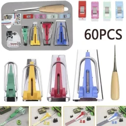 60-Pieces Fabric Bias Binding Tape Maker Kit