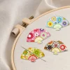 4 Pieces Fan Needle Minder，Magnetic Pin Holder for Cross Stitch, Needlework and Embroidery Accessories，Magnetic Needle Nanny