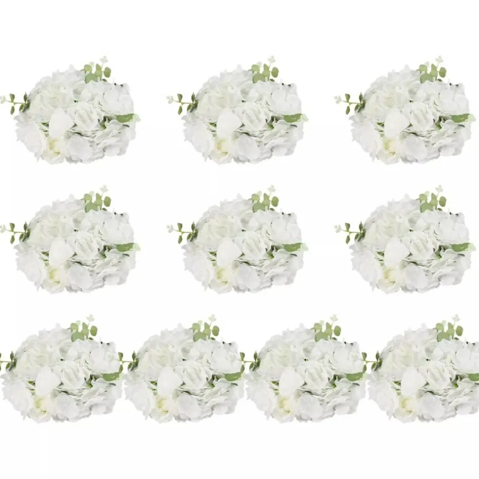10-Pieces 12-Head Artificial Flower Balls for Wedding Centerpieces