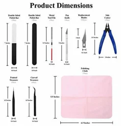 12 Pieces Mandala Crafts Model Tool Kit - Hobby Building Tool Hardware Basic Set with Hobby Clippers Model Tweezers for Plastic Model Car Dollhouse