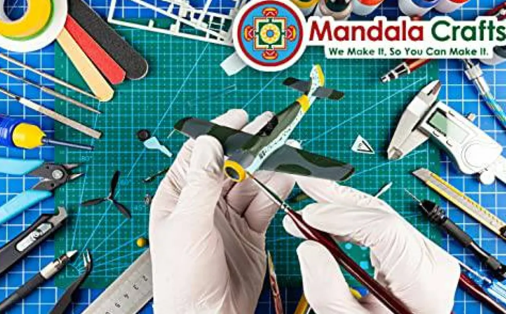 12 Pieces Mandala Crafts Model Tool Kit - Hobby Building Tool Hardware Basic Set with Hobby Clippers Model Tweezers for Plastic Model Car Dollhouse
