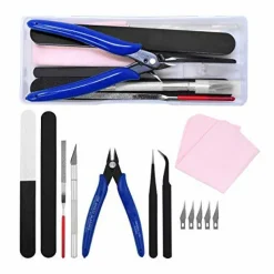 12 Pieces Mandala Crafts Model Tool Kit - Hobby Building Tool Hardware Basic Set with Hobby Clippers Model Tweezers for Plastic Model Car Dollhouse