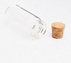 24 Pieces 10ml Clear Glass Jars Bottles with Cork Stoppers, Glass Bottles for Decoration, Arts & Crafts, Projects, Party Favors