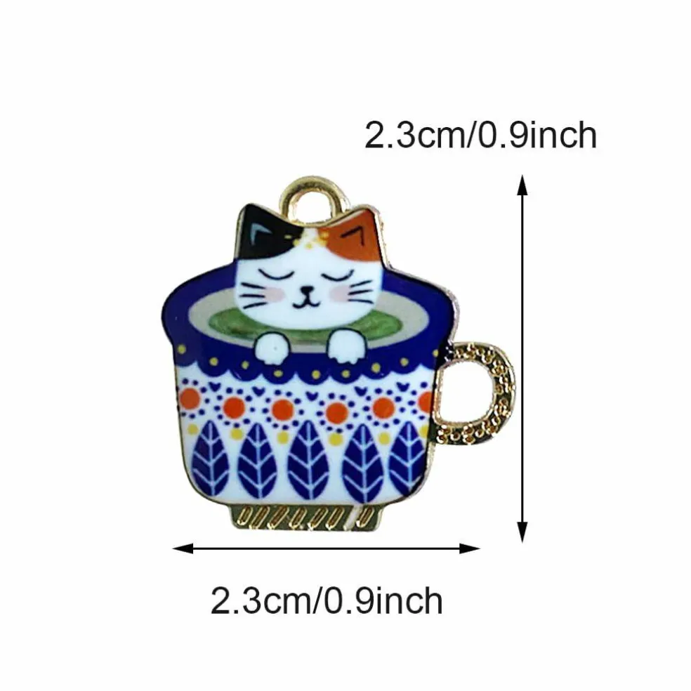 2 Pieces Needle Minder Cartoon Cup Cat Cute Needle Holders Magnet for Modern Cross Stitch Embroidery Accessories