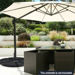 4 Pieces Outdoor Cantilever Offset Patio Umbrella Base