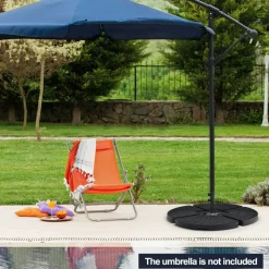 4 Pieces Outdoor Cantilever Offset Patio Umbrella Base