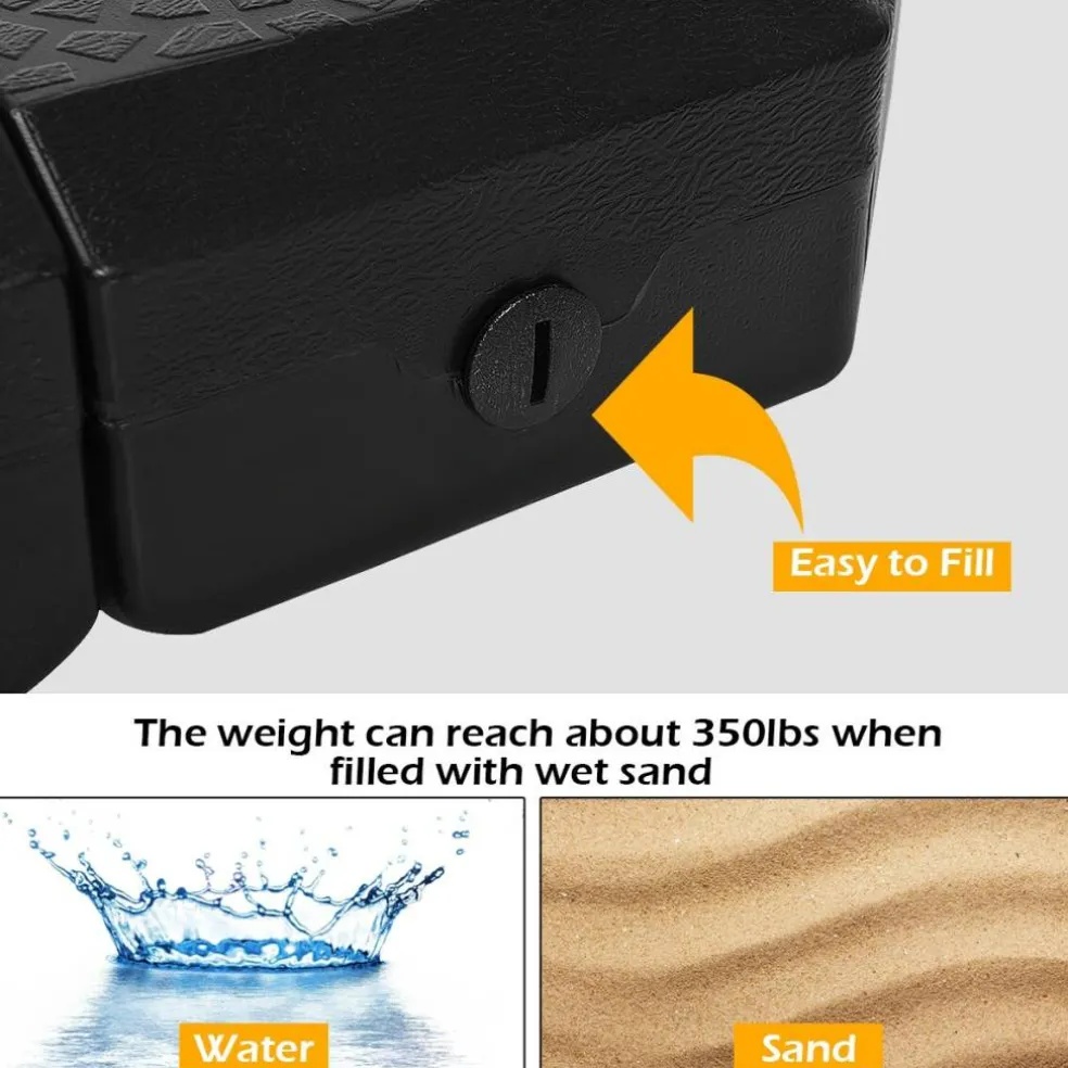 4 Pieces Patio Cantilever Offset Umbrella Weights Base Plate Set