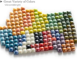 350 Pieces 1.7 Pounds Vibrant Glass Mosaic Tiles Assortment for Crafts, Colorful Glossy Stone Glass Tiles Pieces Bulk for Mosaic Art Craft Home Garden Decoration