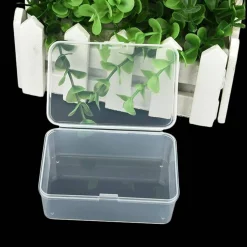 20 Pieces Rectangular Clear Plastic Storage Containers Box with Hinged Lid for Beads and Other Small Craft Items (3.35 x 2.17 x 1.38 inch)